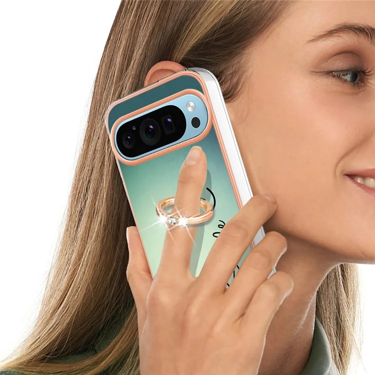 YB IMD Series-20 Style D для Google Pixel 9 Pro XL IMD Чехол TPU Телефонная оболочка с подставкой - Держи улыбку