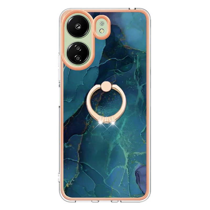 YB IMD Serie-17 Stil-E für Xiaomi Redmi 13C 4G / 13C 5G / 13R 5G / Poco M6 5G / Poco C65 4G Hülle Elektroplattiert 2.0mm TPU-Handyhülle - Grün