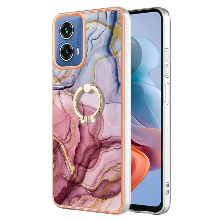Capa Wholesale YB IMD Series-17 Style-E para Motorola Moto G45 5G / G34 5G - Rosa Dourado
