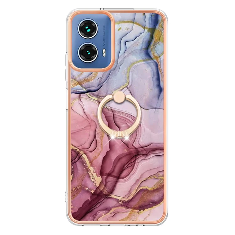 Capa Wholesale YB IMD Series-17 Style-E para Motorola Moto G45 5G / G34 5G - Rosa Dourado