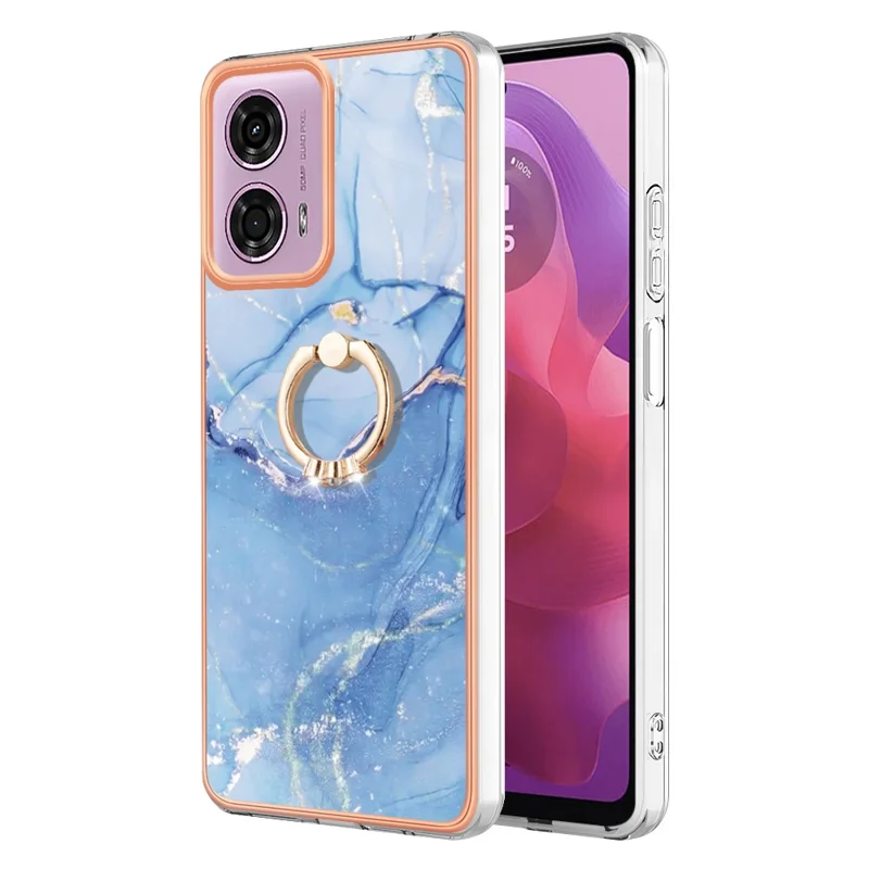 Чехол-бампер для телефона YB IMD Series-17 Style-E для Motorola Moto E14 4G / G04 4G / G04s 4G / G24 4G - синий 