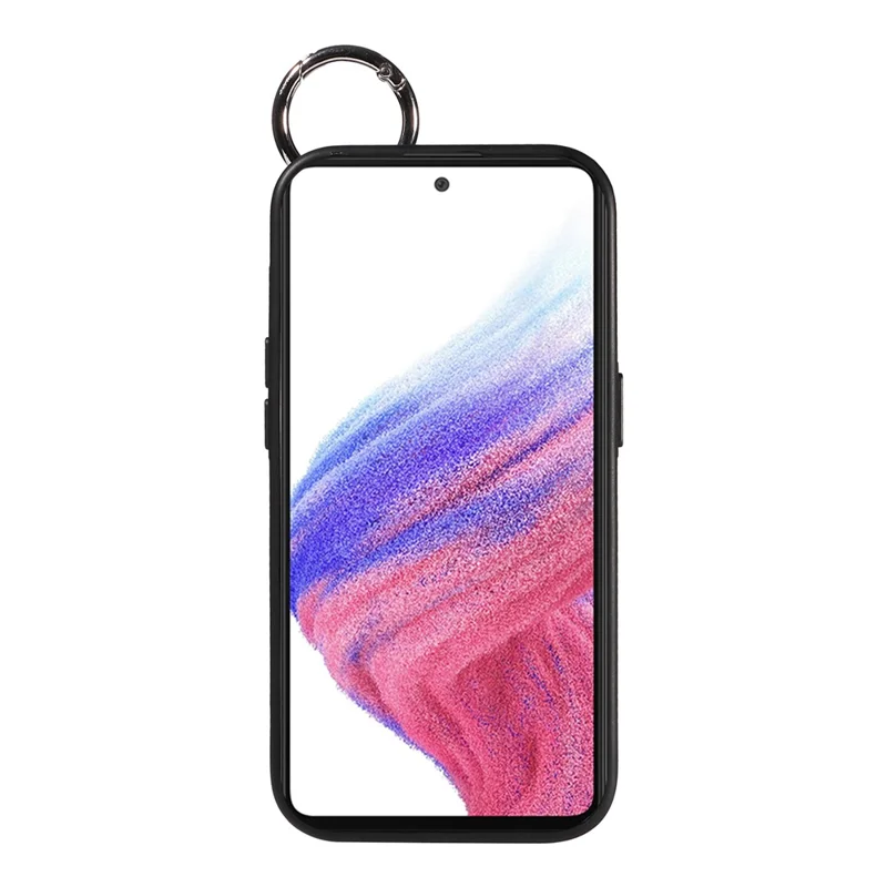 008 For Samsung Galaxy A53 5G Kickstand Case Calf Texture Leather+TPU Phone Case - Pink