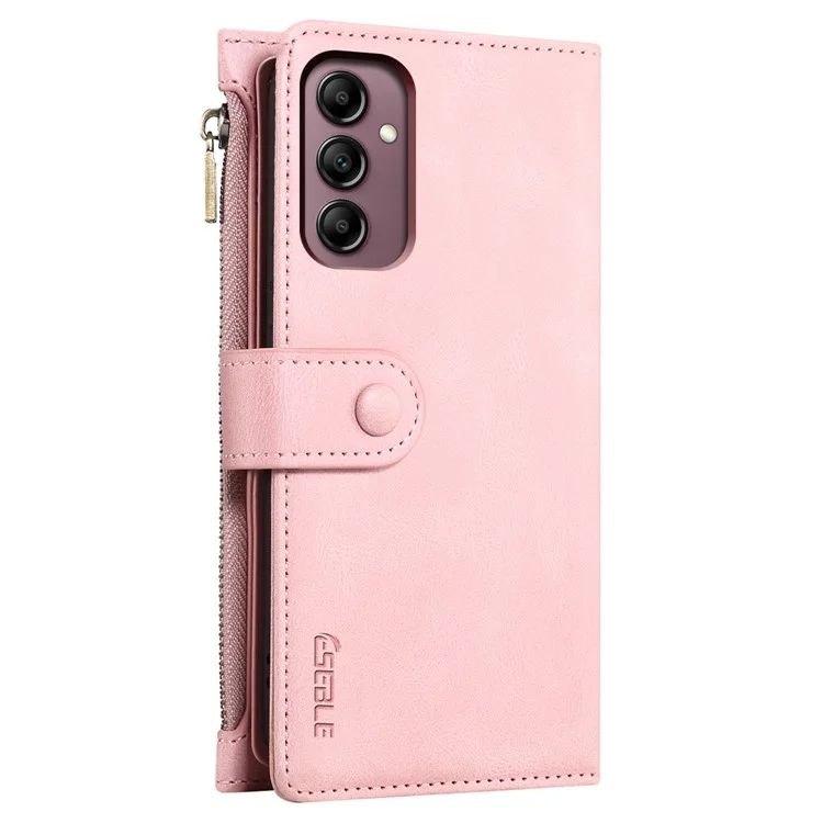 ESEBLE Star Series Per Samsung Galaxy M15 5G / F15 5G Custodia per telefono Custodia in pelle PU+TPU con portafoglio e supporto - Oro rosa