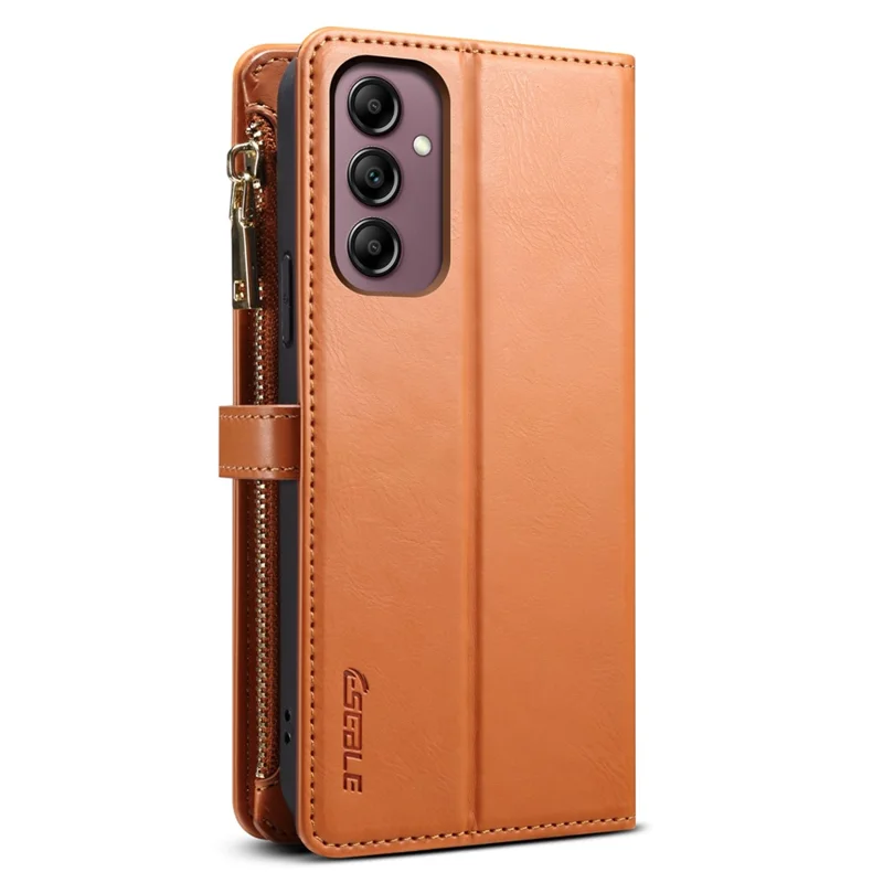 ESEBLE Galaxy Series For Samsung Galaxy M55 5G / C55 5G / F55 5G Case Leather Folio Wallet RFID Blocking Phone Cover - Brown
