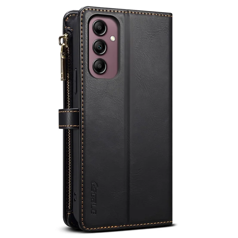ESEBLE Galaxy Series Para Samsung Galaxy M55 5G / C55 5G / F55 5G Capa de Couro Carteira RFID Bloqueando Capa de Telefone - Preto