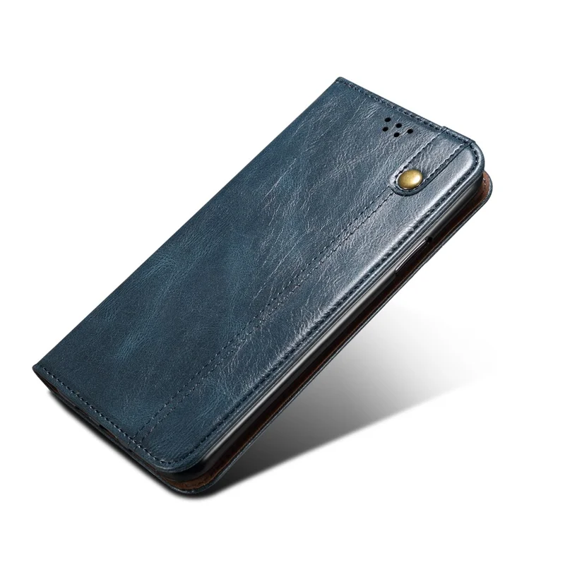 Para Motorola Moto E14 4G / G04 4G / G04s 4G / G24 4G Capa de Couro Stand Magnética Fecho de Telefone Carteira - Azul