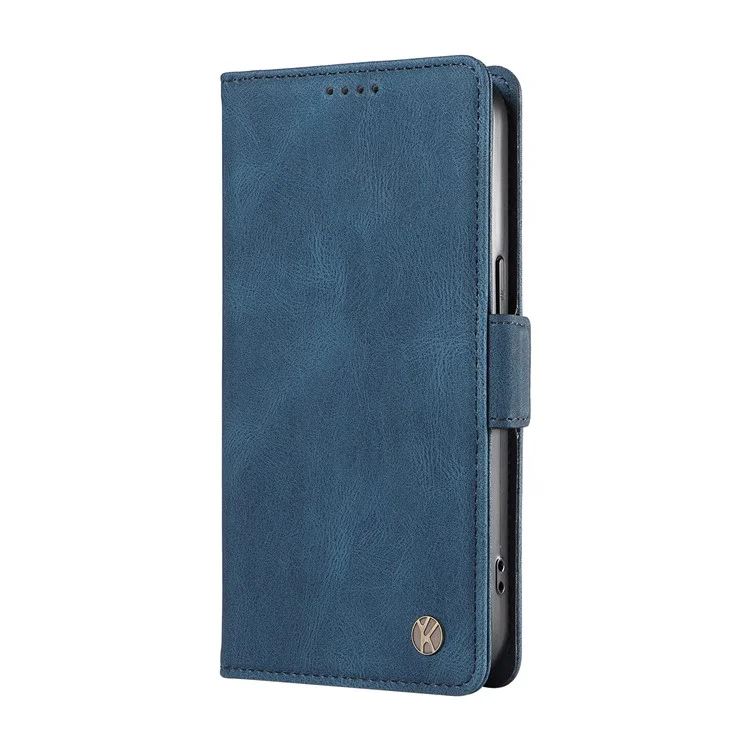 YIKATU YK-005 For Sony Xperia 5 V Leather Phone Case Folding Stand Wallet Cover - Blue