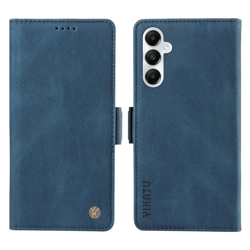 YIKATU YK-005 für Samsung Galaxy A05s 4G Mobiltelefon-Lederhülle, stoßfest, Geldbörse - Blau