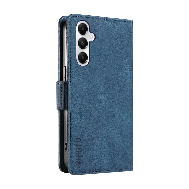 YIKATU YK-005 für Samsung Galaxy A05s 4G Mobiltelefon-Lederhülle, stoßfest, Geldbörse - Blau