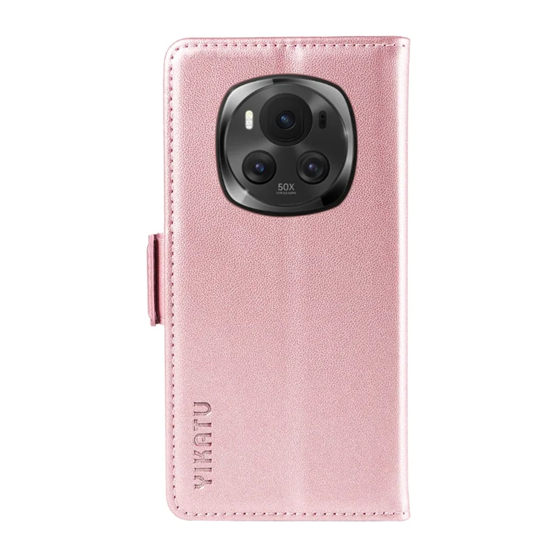 YIKATU YK-003 Per Honor Magic6 5G Case PU Leather Stand Protective Phone Cover - Rose Gold