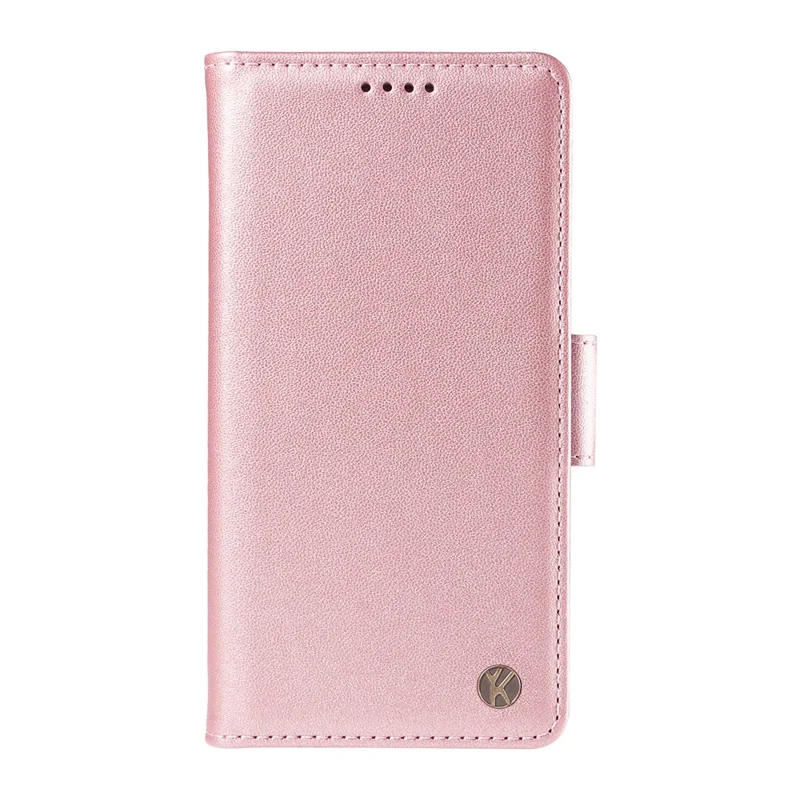 YIKATU YK-003 For Realme 12 4G / 12+ 5G Case Wallet PU Leather+TPU Cover Phone Accessories Distributors - Rose Gold