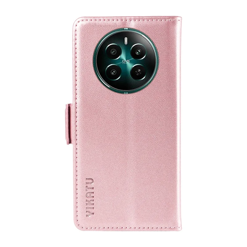 YIKATU YK-003 For Realme 12 4G / 12+ 5G Case Wallet PU Leather+TPU Cover Phone Accessories Distributors - Rose Gold