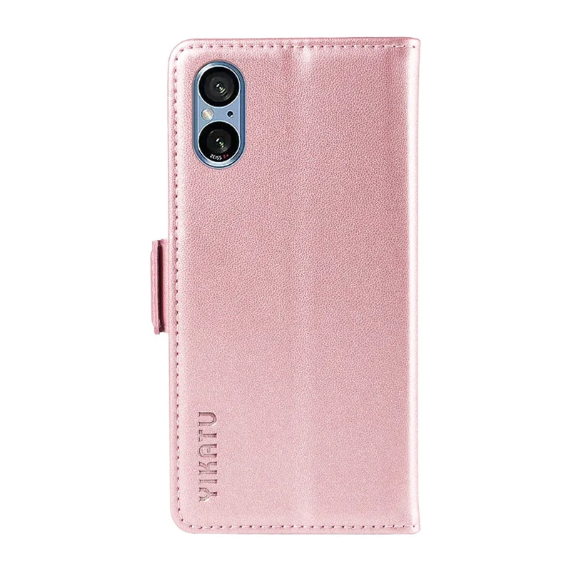 YIKATU YK-003 Per Sony Xperia 5 V Custodia magnetica a portafoglio in pelle PU + TPU - Rosa Oro