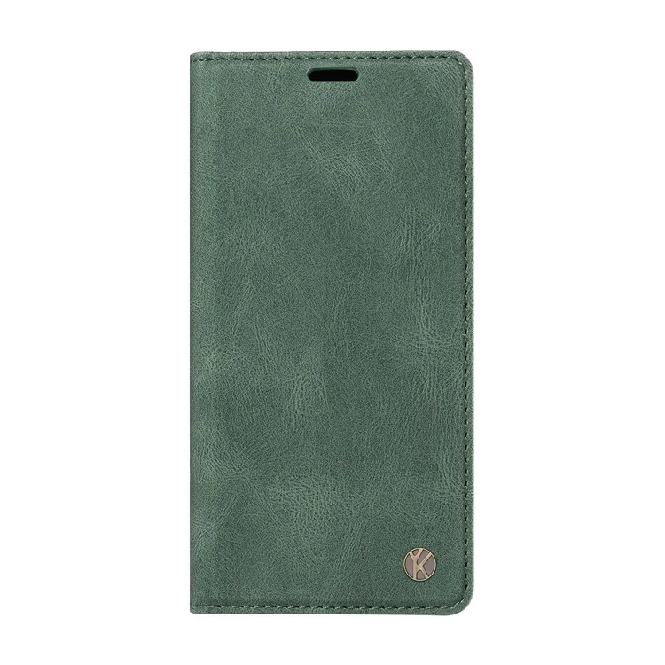 YIKATU YK-004 For Realme 12 5G Case Skin Touch Feeling PU Leather Stand Phone Cover - Green