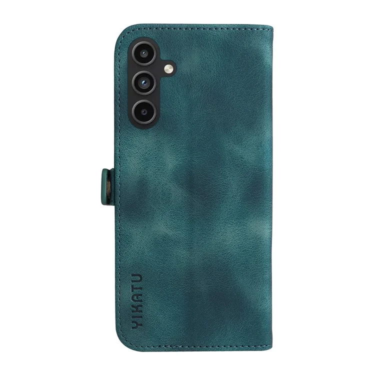 YIKATU YK-002 For Samsung Galaxy A15 4G Wallet Case PU Leather Phone Accessories Distributors - Blue