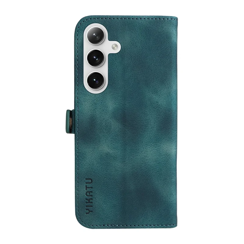 YIKATU YK-002 per Samsung Galaxy S25+ / S24+ Custodia per cellulare in pelle PU con alloggiamento per scheda esterna - Blu