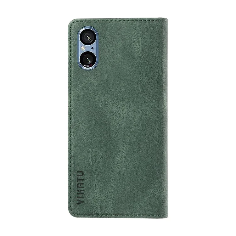 YIKATU YK-004 For Sony Xperia 5 V Leather Phone Case Mobile Accessories Wholesale Suppliers - Green