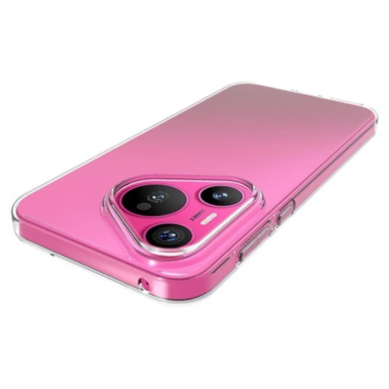 Para Huawei Pura 70 Capa Traseira de TPU Ultra Fina Transparente Capa de Telefone com Orifício Grande para a Lente