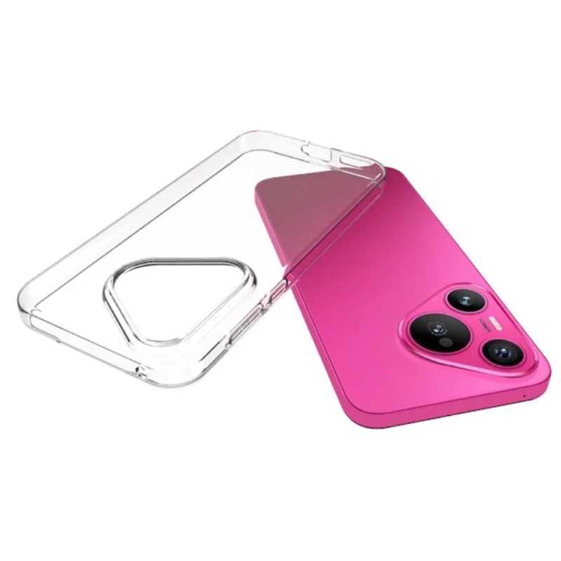 Para Huawei Pura 70 Capa Traseira de TPU Ultra Fina Transparente Capa de Telefone com Orifício Grande para a Lente