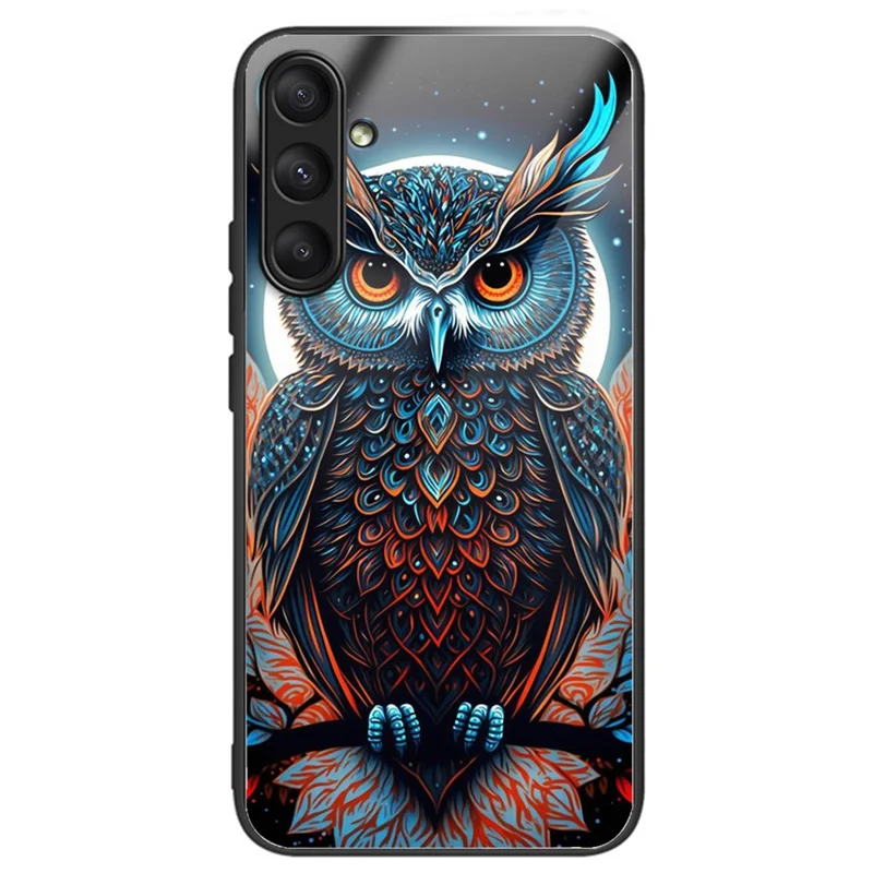 For Samsung Galaxy A25 5G (Global) (161.0 x 76.5 x 8.3mm) Tempered Glass Phone Case Printed Pattern - Owl