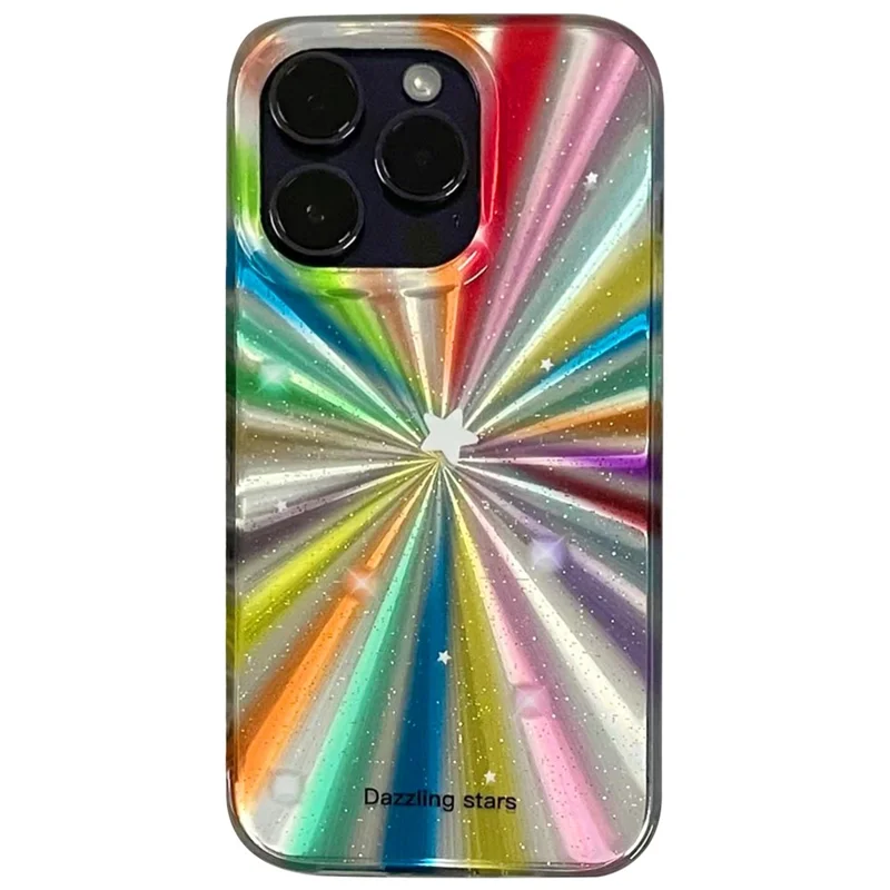 For iPhone 15 Pro Max Case IMD TPU+PC Cell Phone Cover Fantasy Aurora Design