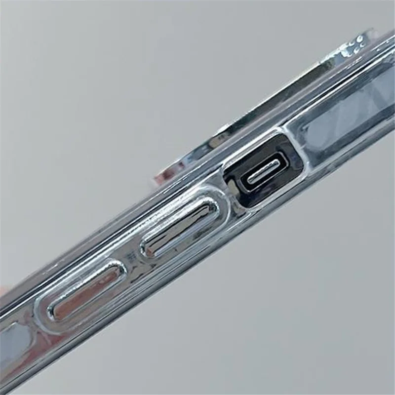 For iPhone 15 Pro Max Case Tulip Flower Pattern Printing Soft TPU Phone Cover - Purple