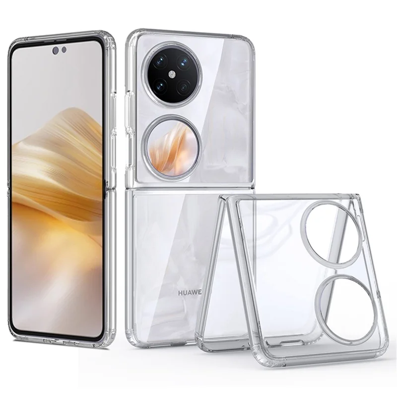 For Huawei Pocket 2 Shockproof Phone Case TPU + PC Hybrid Cover - Transparent