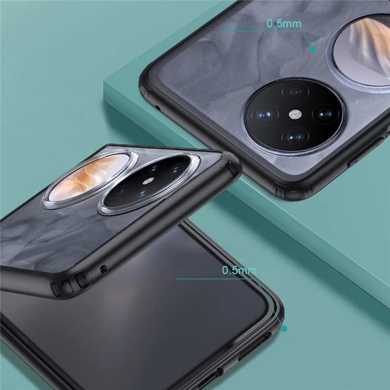 For Huawei Pocket 2 Shockproof Phone Case TPU + PC Hybrid Cover - Transparent