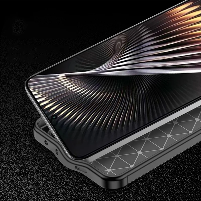 For Xiaomi Redmi Turbo 3 5G / Poco F6 5G Case TPU Carbon Fiber Texture Shock-Absorption Phone Cover