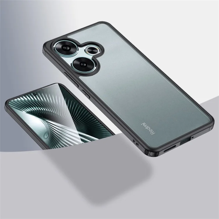 Per Xiaomi Redmi Turbo 3 5G / Poco F6 5G Custodia per telefono Custodia per telefono mobile TPU + PC all'ingrosso - Nero