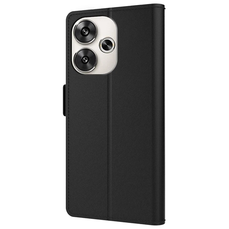 Per Xiaomi Redmi Turbo 3 5G / Poco F6 5G Case PU Leather Card Holder Make Up Mirror Phone Cover - Nero