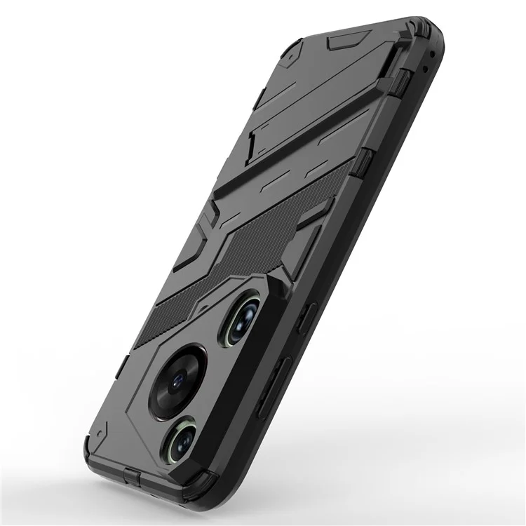 Para Huawei Pura 70 Ultra Funda Protectora con Soporte Kickstand PC+TPU Cubierta del Teléfono - Negro