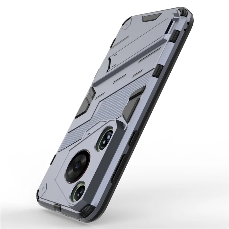 For Huawei Pura 70 Ultra Protective Case Kickstand PC+TPU Phone Cover - Grey