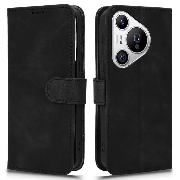 Pour Huawei Pura 70 Wallet Case Leather Phone Cover Mobile Accessories Wholesale Supplier - Noir