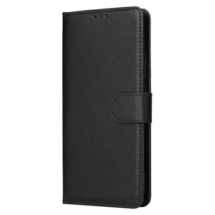 Para Xiaomi Redmi Note 12 Pro+ 5G Leather Case Full Protection Wallet Phone Cover - Preto