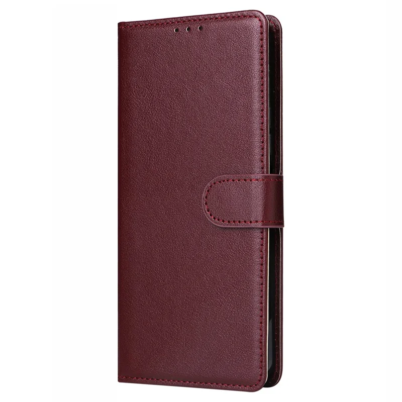 For Xiaomi Redmi 12 4G / 12 5G (Global) Case Anti-Scratch PU Leather Wallet Phone Cover - Wine Red