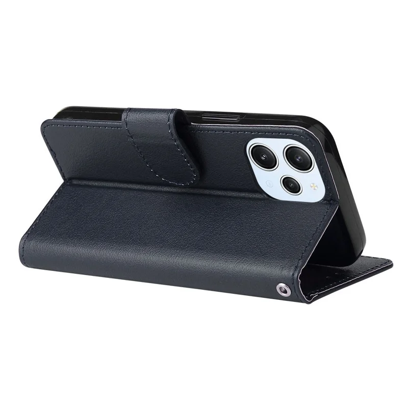 For Xiaomi Redmi 12 4G / 12 5G (Global) Case Anti-Scratch PU Leather Wallet Phone Cover - Blue