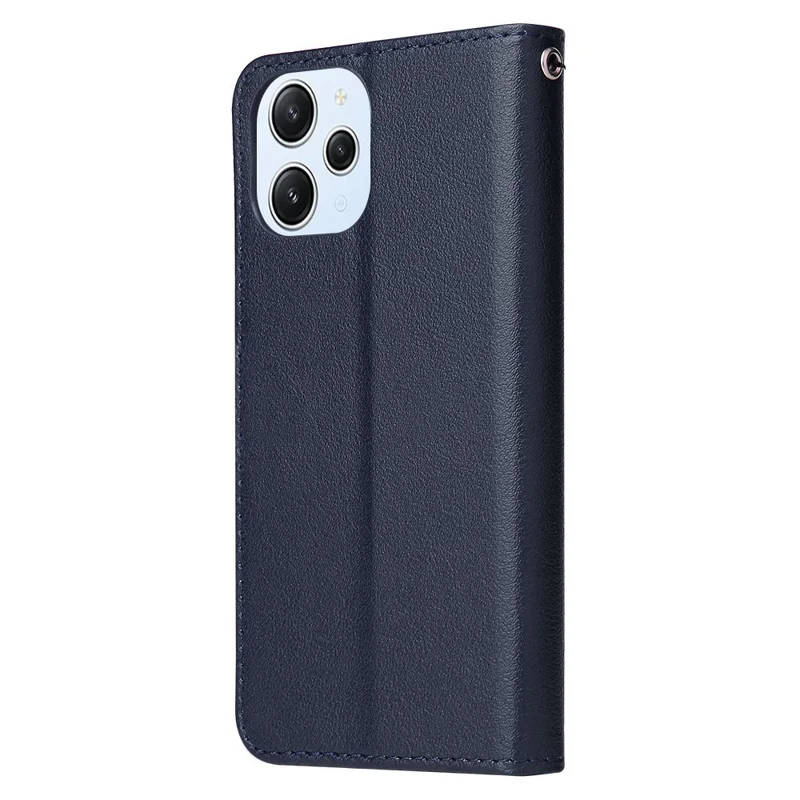For Xiaomi Redmi 12 4G / 12 5G (Global) Case Anti-Scratch PU Leather Wallet Phone Cover - Blue