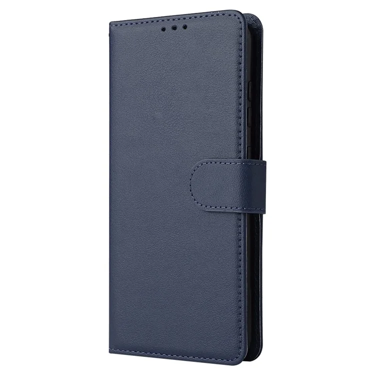 Para Xiaomi Redmi Note 12 4G Funda de Protección Completa Funda de Teléfono de Diseño de Tapa de Cuero PU - Azul