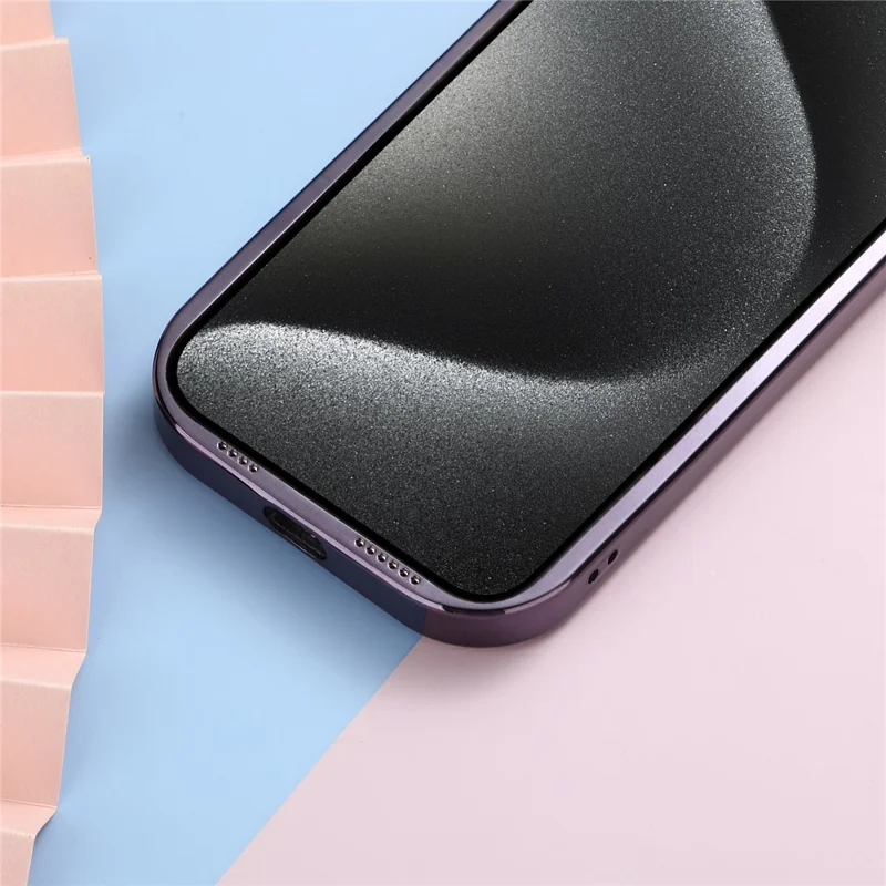 For iPhone 14 Pro Max Cell Phone Case Rhinestone Decor Epoxy Sequins TPU Cover - Purple