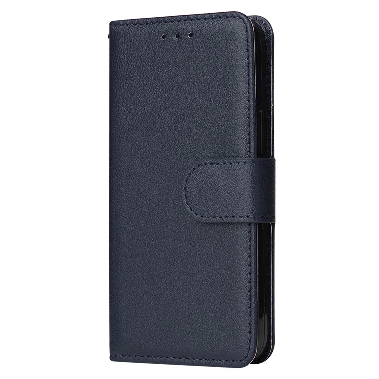 For iPhone 14 Plus Leather Case Wallet Stand Mobile Phone Cover Wholesale - Blue