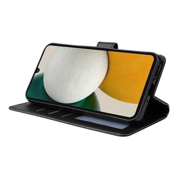 For Samsung Galaxy A34 5G Leather Phone Case with Wallet Mobile Accessories Wholesale - Black