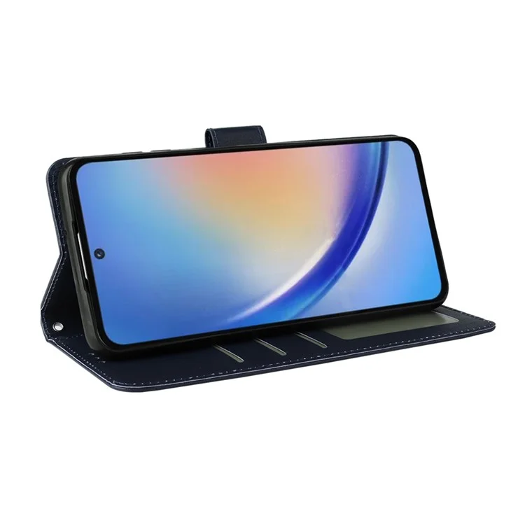 Per Samsung Galaxy A35 5G Custodia Wallet Anti-Graffio in Pelle PU Flip Cover per Telefono - Nero