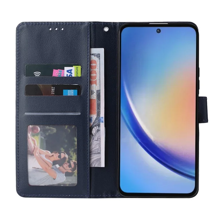 Per Samsung Galaxy A35 5G Custodia Wallet Anti-Graffio in Pelle PU Flip Cover per Telefono - Nero