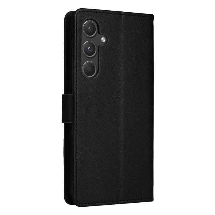 Per Samsung Galaxy A55 5G Custodia in Pelle PU Copertura Wallet Accessori Mobili All'ingrosso - Nero