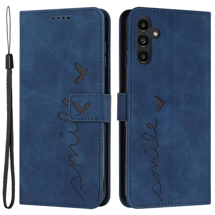 Per Samsung Galaxy M15 5G / F15 5G Custodia in Pelle PU Cover Magnetica per Telefono con Disegno Impresso - Zaffiro