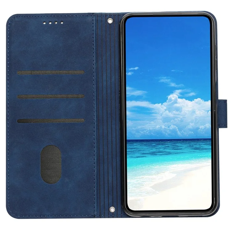 Per Samsung Galaxy M15 5G / F15 5G Custodia in Pelle PU Cover Magnetica per Telefono con Disegno Impresso - Zaffiro
