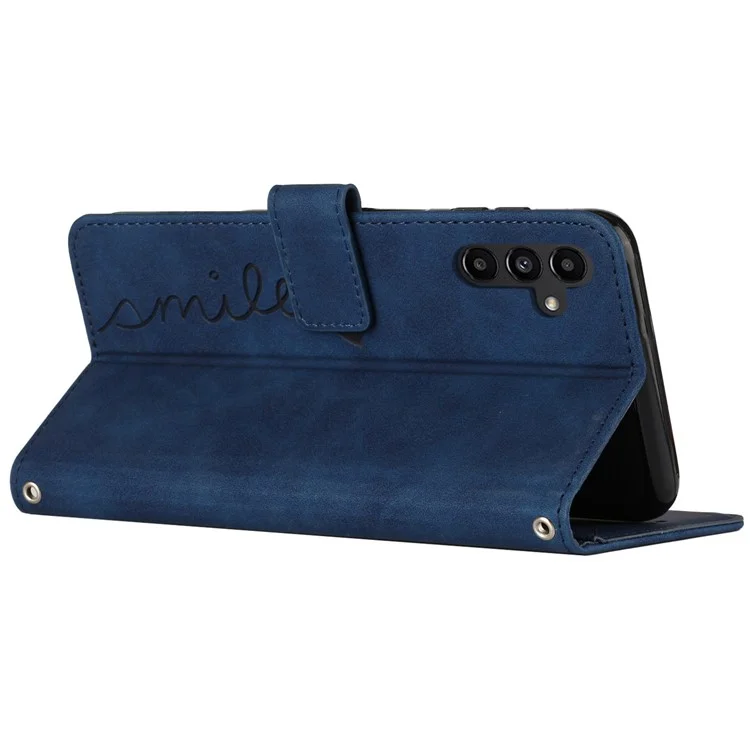 Per Samsung Galaxy M15 5G / F15 5G Custodia in Pelle PU Cover Magnetica per Telefono con Disegno Impresso - Zaffiro