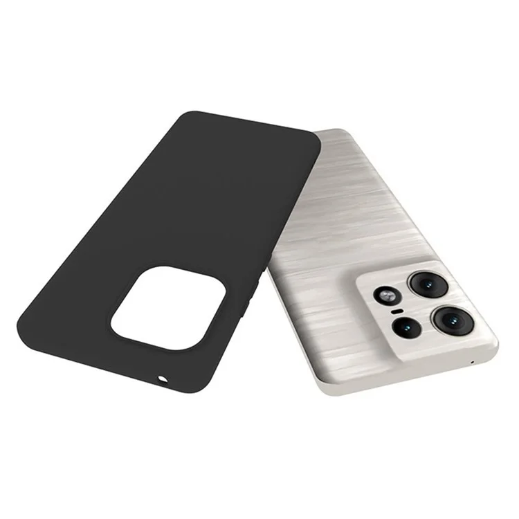 For Motorola Edge 50 Pro 5G Case Slim Design Matte Soft TPU Protective Phone Cover - Black