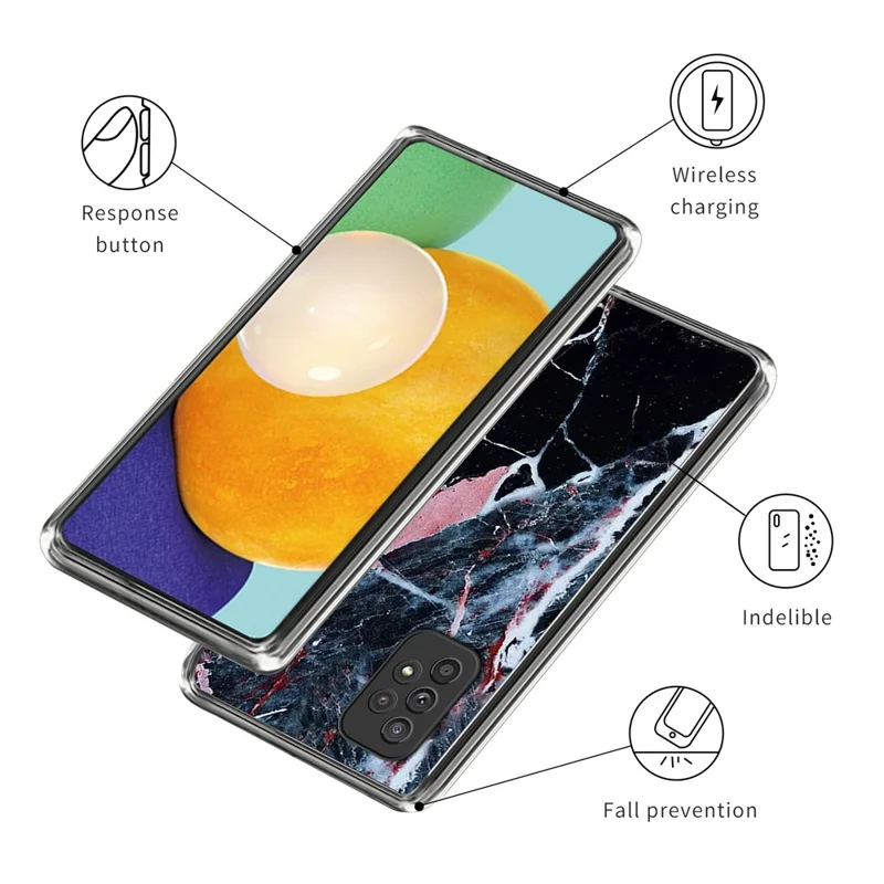 For Samsung Galaxy A33 5G Case Pattern Printed Drop Resistant TPU Phone Cover - Style A